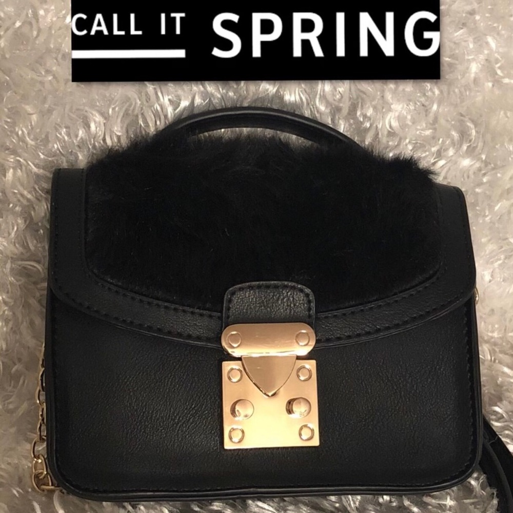 Call It Spring Faux Fur Crossbody